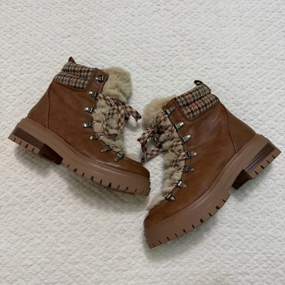 Circus by Sam Edelman Gretchen Shearling Hiker Boots Women’s Size 7 NWOB - Picture 14 of 14
